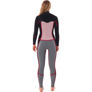 2022 Rip Curl Mujer Dawn Patrol 4/3mm Chest Zip Neopreno WSM9BS - Charcoal